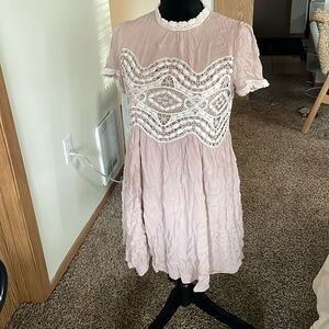 Dusty Pink dress that hides the holiday pooch